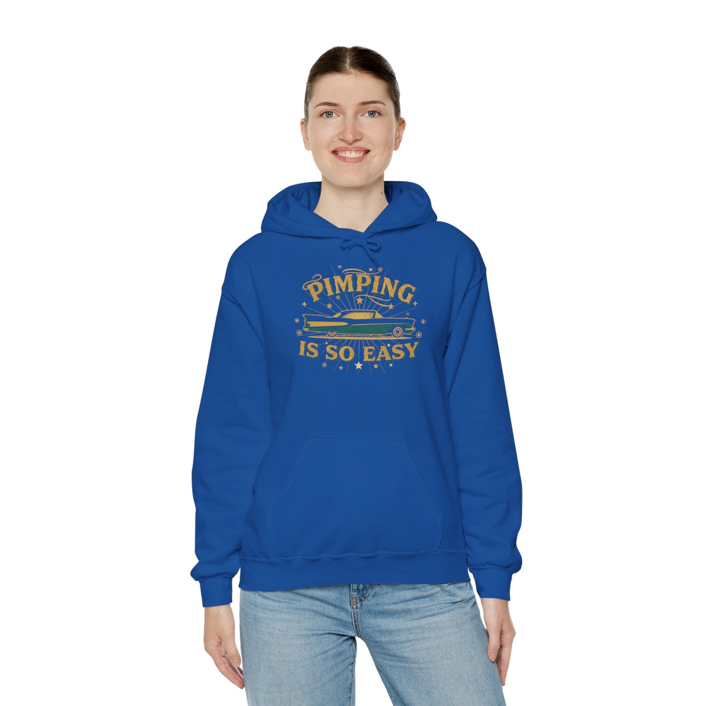 Hoodie — "Pimping Is So Easy" Vintage Lowrider Graphic Hoodie