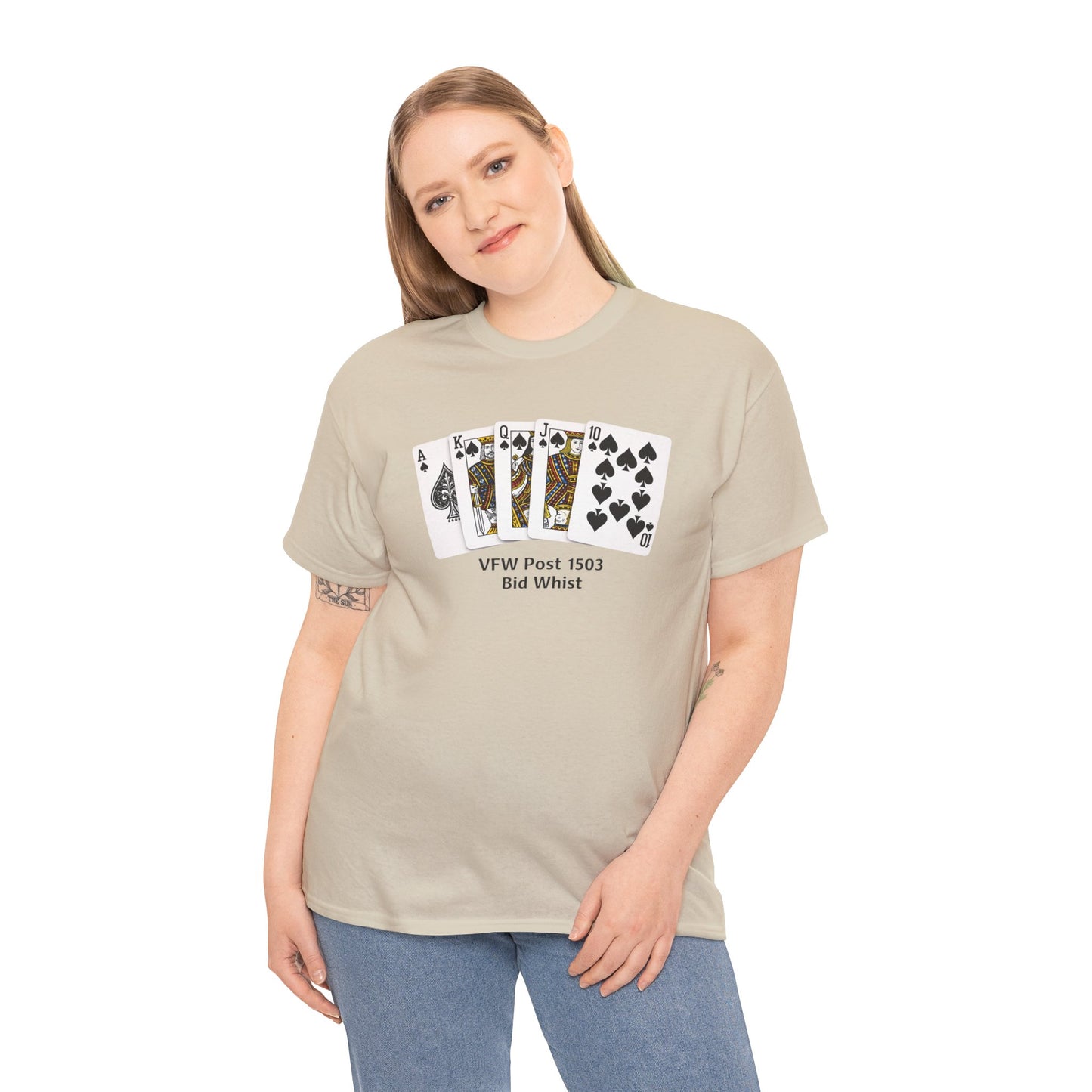 Bid Whist Card Tee — VFW Post 1501 Poker Night T-Shirt