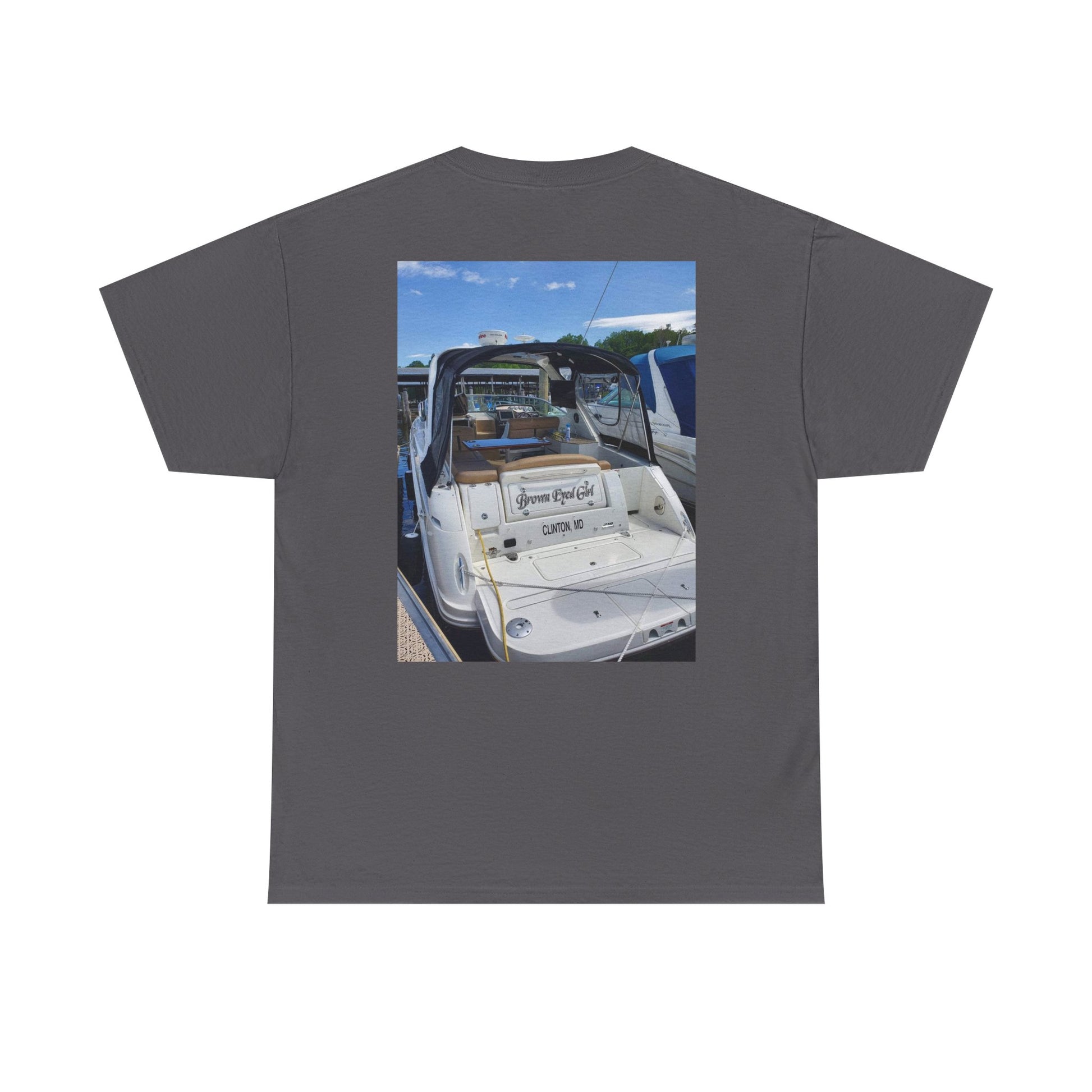 Custom Photo Print T-Shirt — Personalized Selfie Tee ("Welcome" Coffee Graphic) Printify