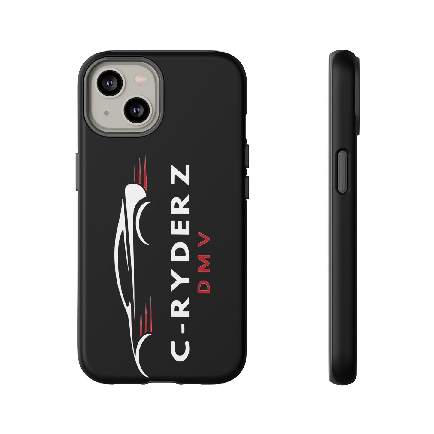 C-Ryderz DMV Black Slim Phone Case — Sporty Car Silhouette Protective Cover Printify