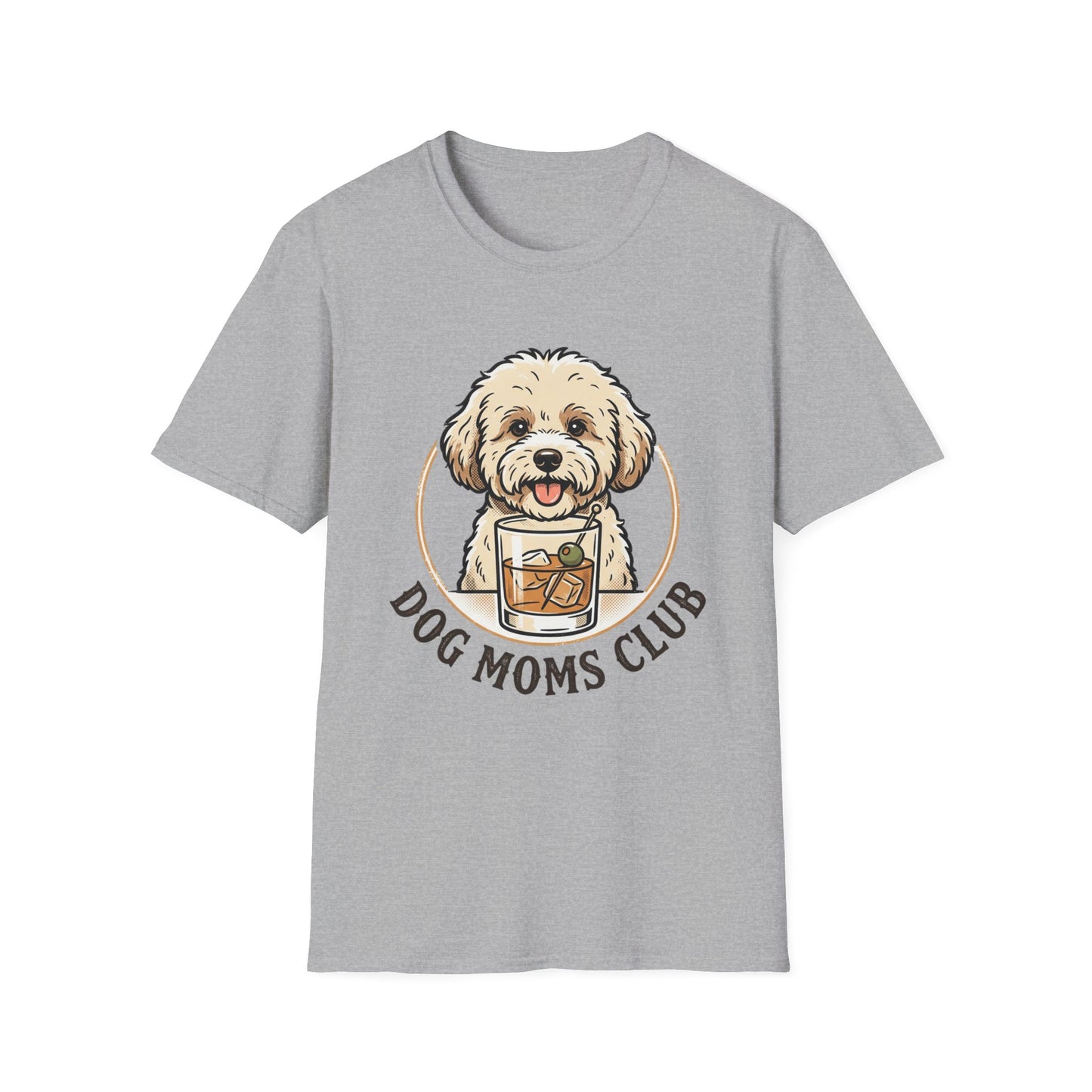 Dog Moms Club T-Shirt — Cute Doodle Dog Graphic Tee