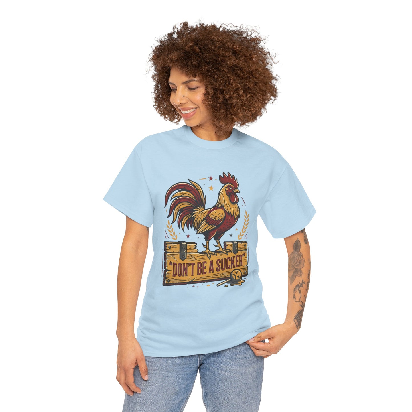 Rooster 'Don't Be a Sucker' Graphic Tee Printify