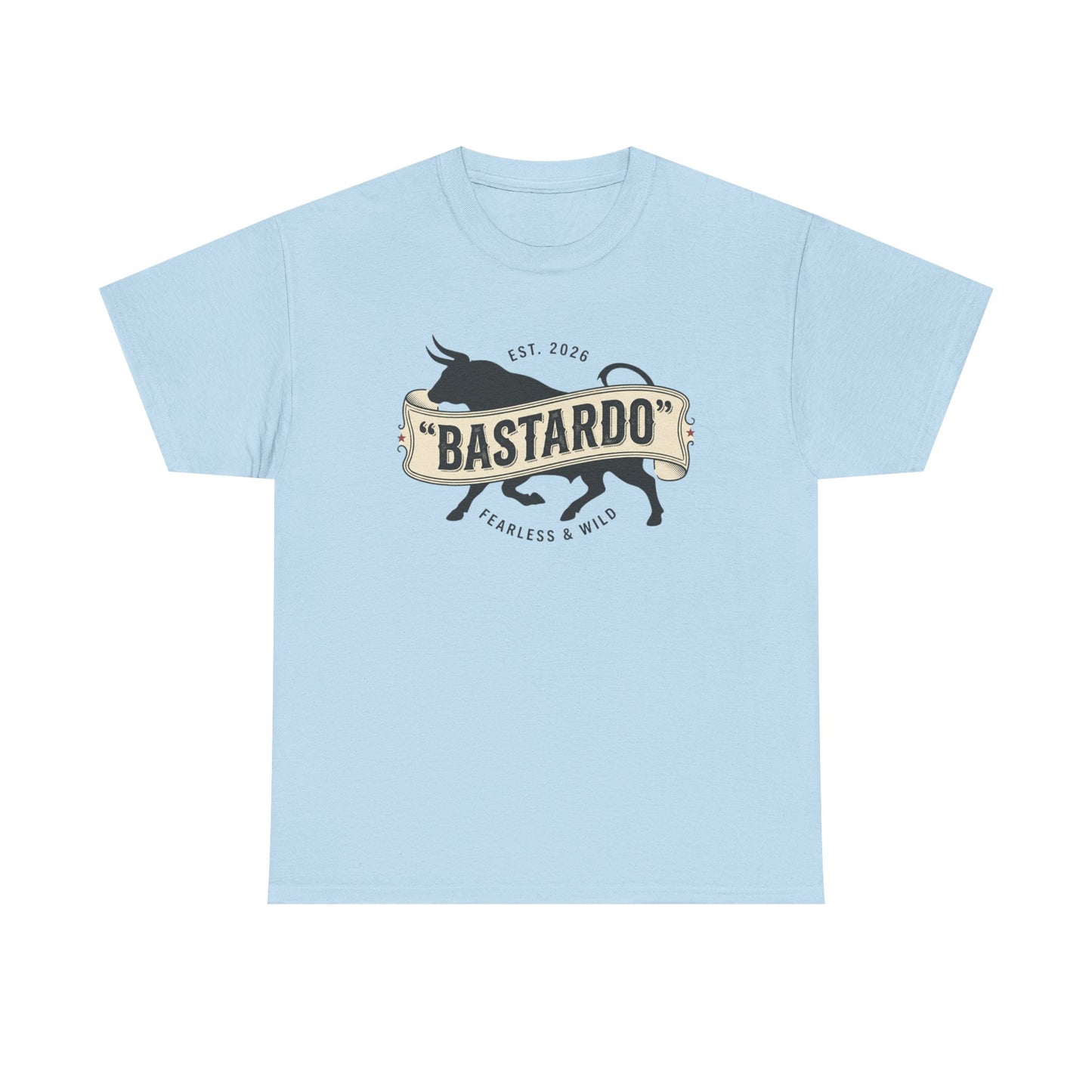 Bastardo Graphic Tee — Vintage Bull Emblem T-Shirt