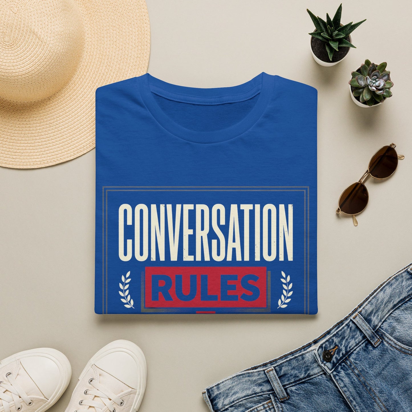 Conversation Rules T-Shirt — "Conversation Rules the Nation" Graphic Tee
