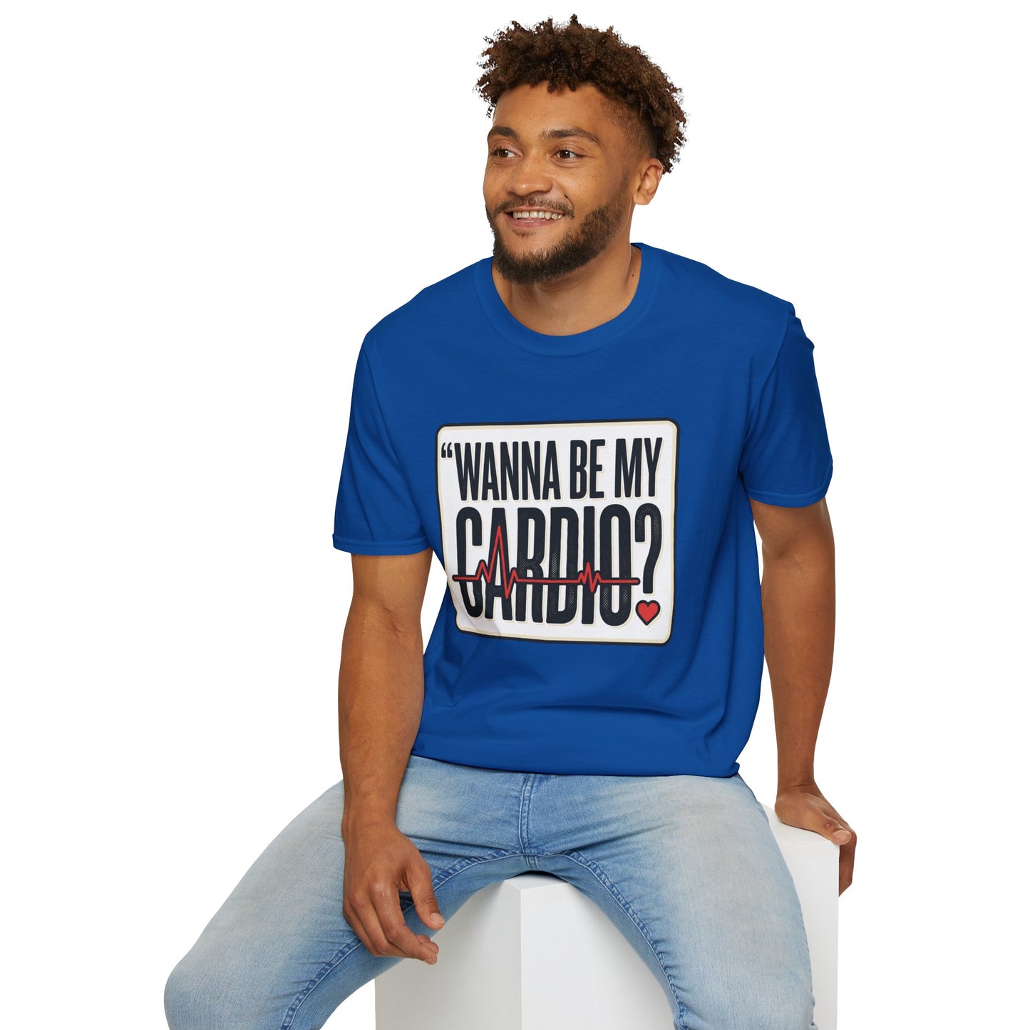 Wanna Be My Cardio? T-Shirt — Funny Fitness Graphic Tee for Gym Lovers