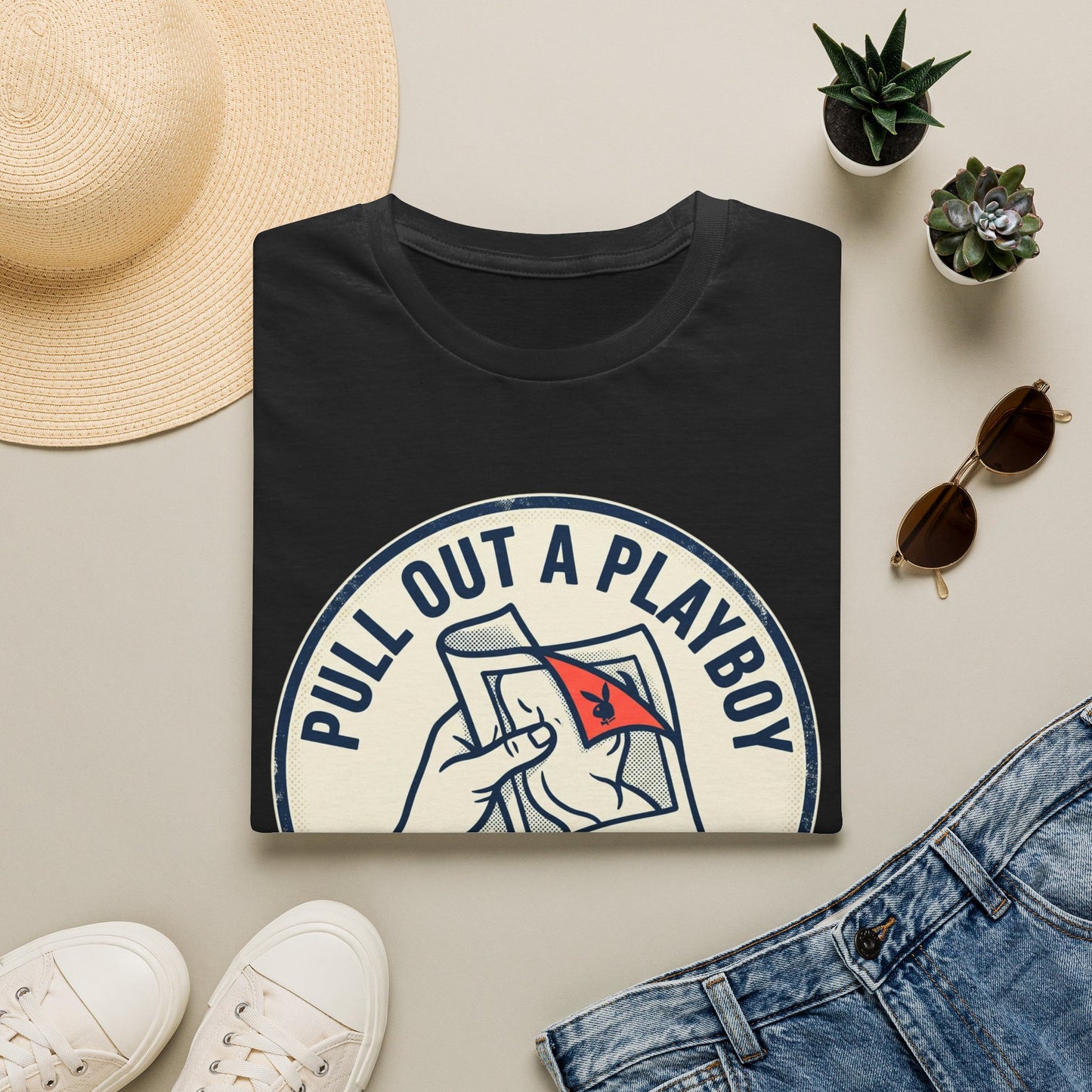 T-Shirt — “Pull Out a Playboy (And I Might Read It)” Retro Graphic Tee