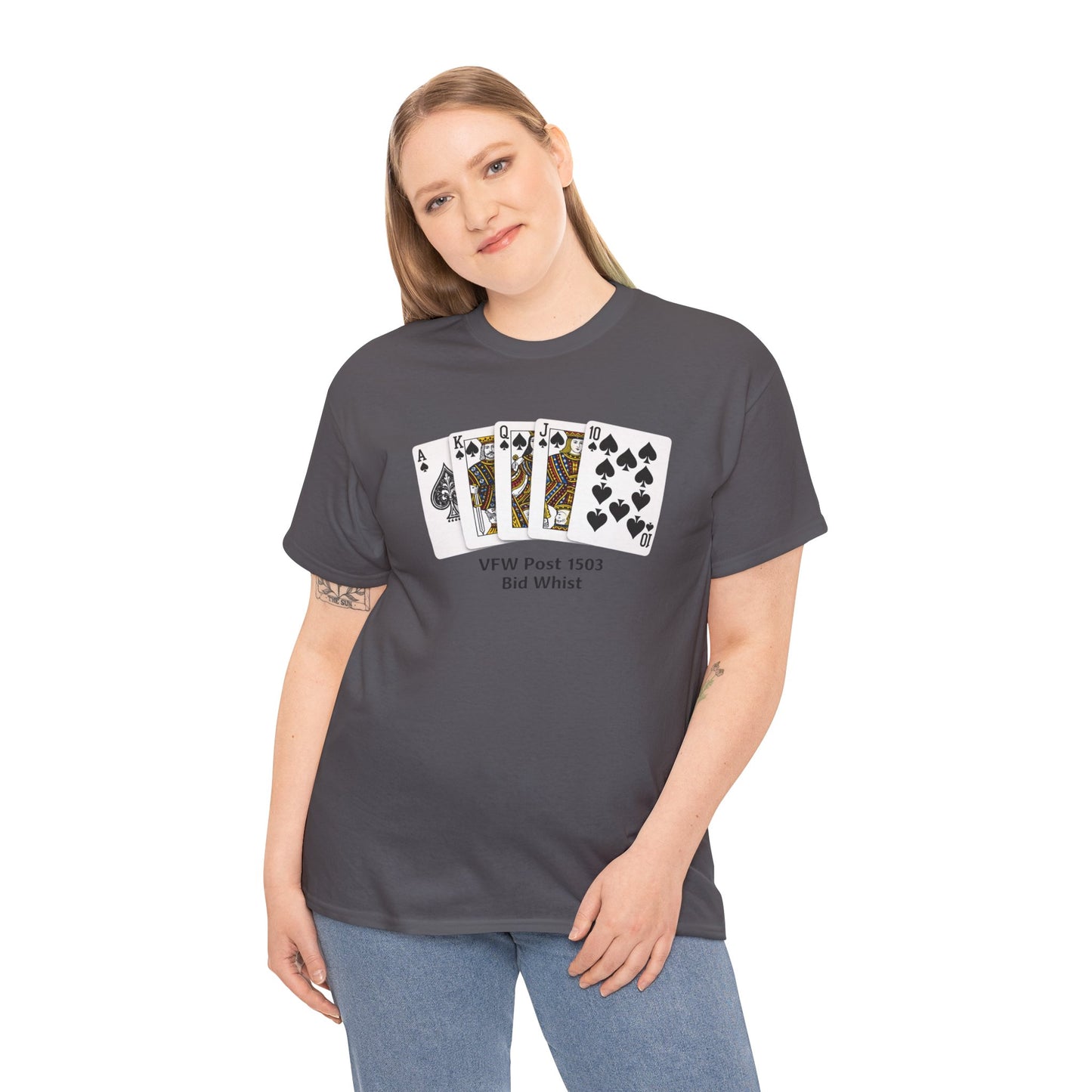 Bid Whist Card Tee — VFW Post 1501 Poker Night T-Shirt