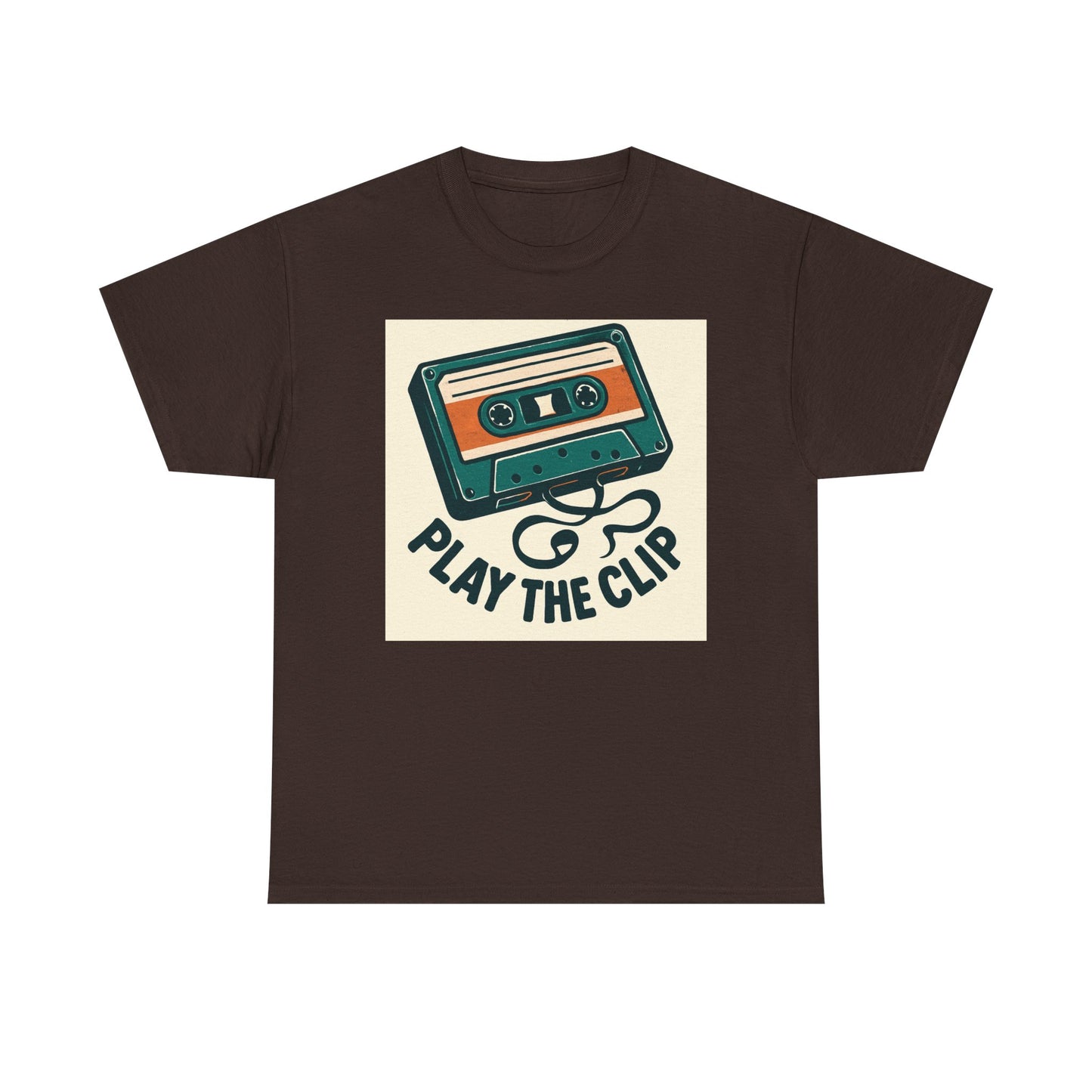 Cassette Tape 'Play the Clip' T-Shirt — Retro Music Tee Printify