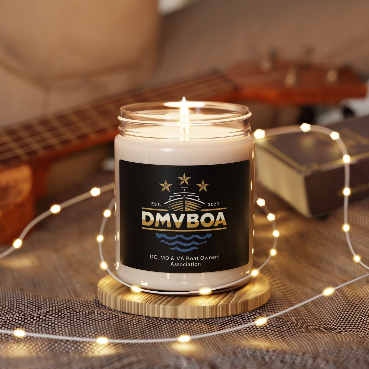 DMVBOA Logo Candle — 9oz Scented Soy Jar for Boat Owners