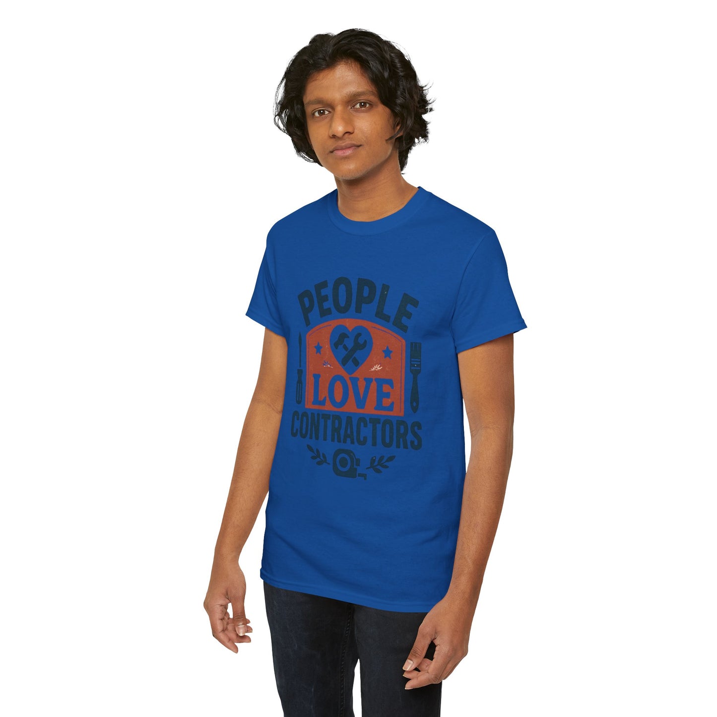 Contractor T-Shirt – "People Love Contractors" Graphic Tee Printify