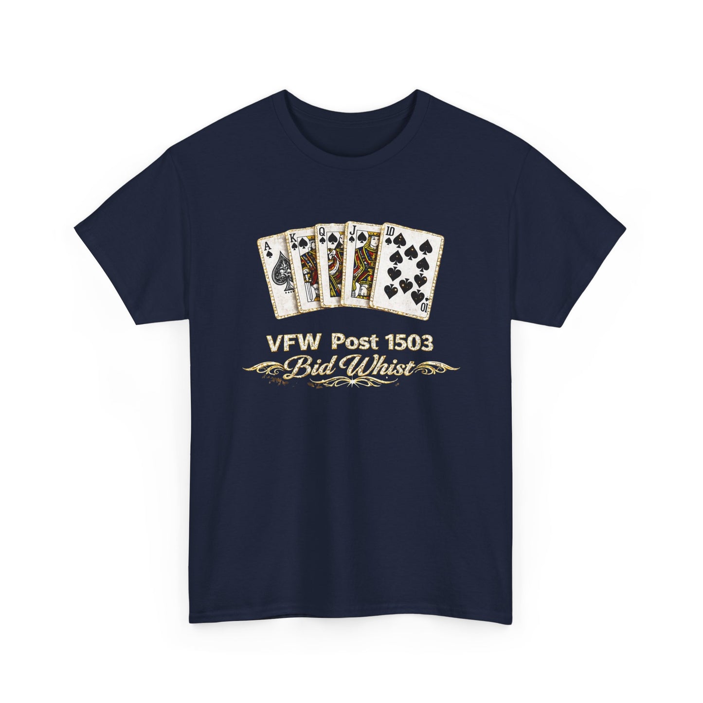 Veterans VFW Poker Night Tee – "VFW Post 1503" Playing Cards Design