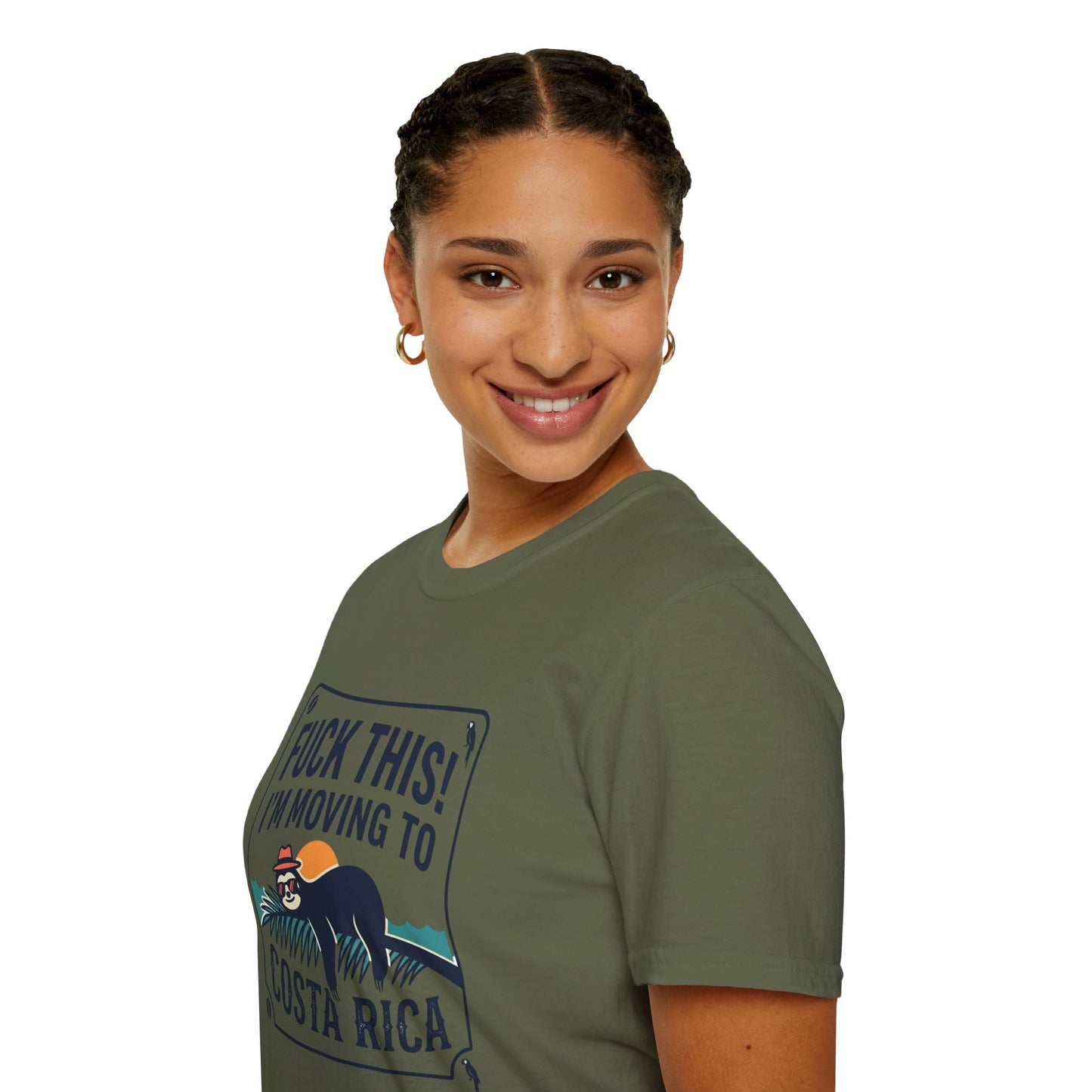 I'm Moving to Costa Rica T-Shirt — Funny Sloth 'Fuck This!' Vacation Tee