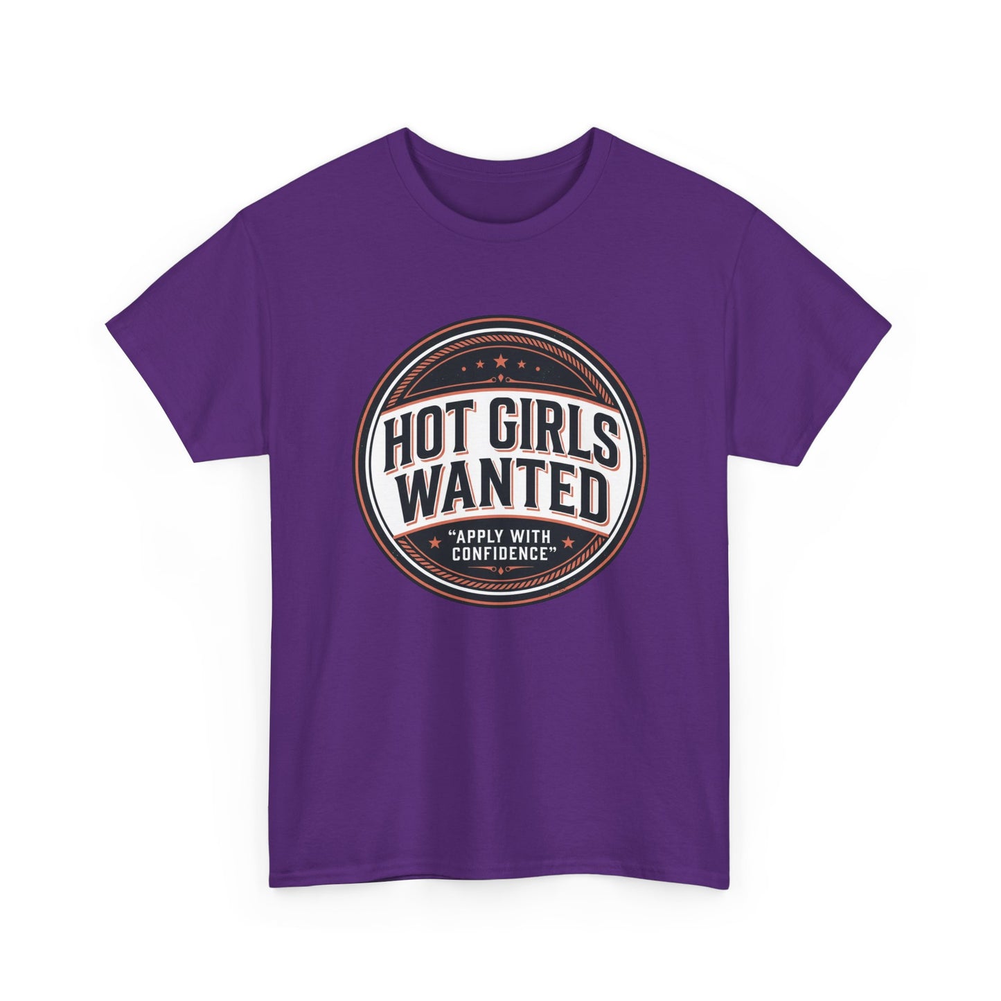 T-Shirt — "Hot Girls Wanted" Retro Badge Tee