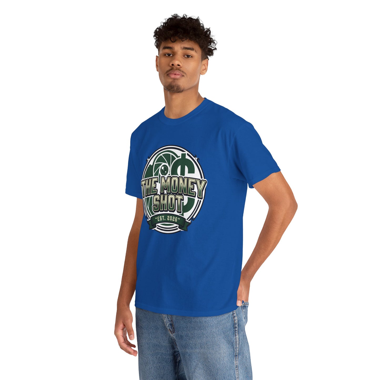 The Money Shot Graphic Tee — Retro Dollar Logo T-Shirt