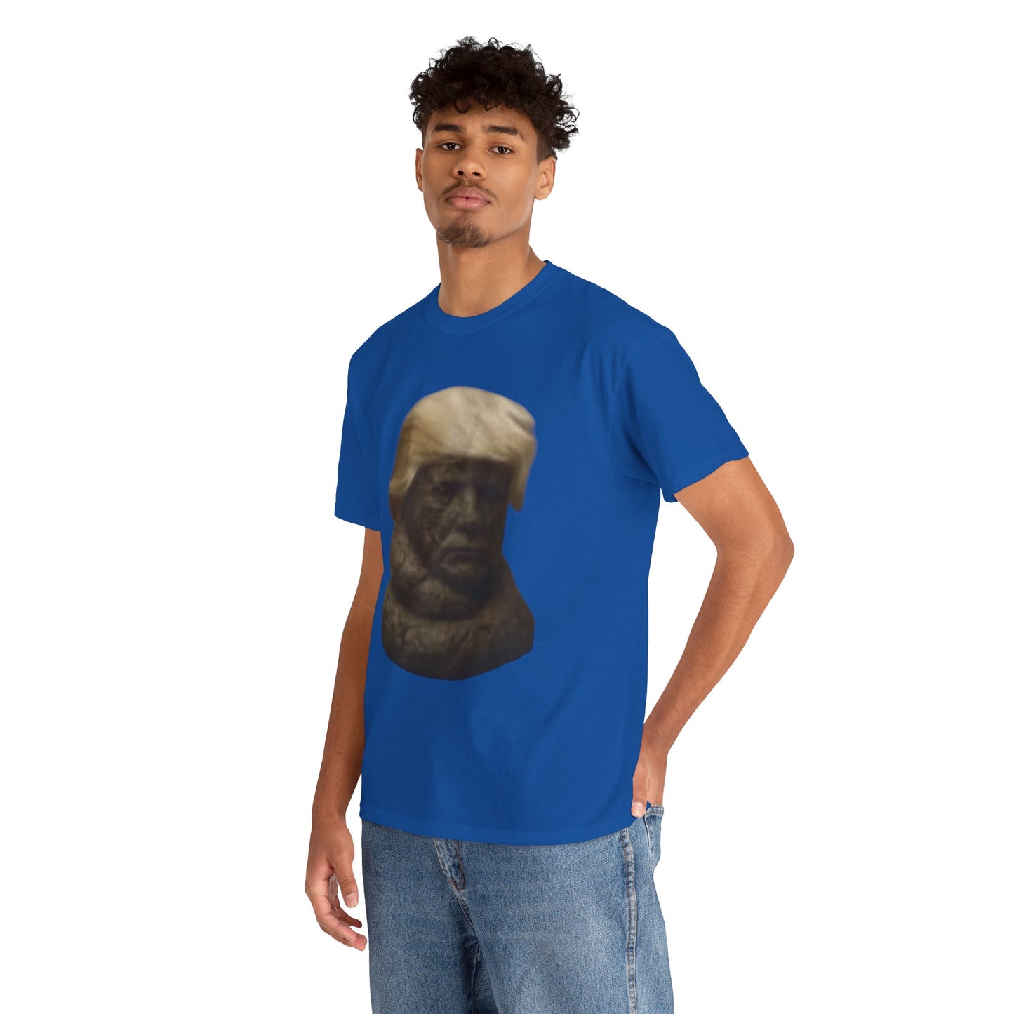 Graphic Tee — Bronze Bust Illustration T‑Shirt