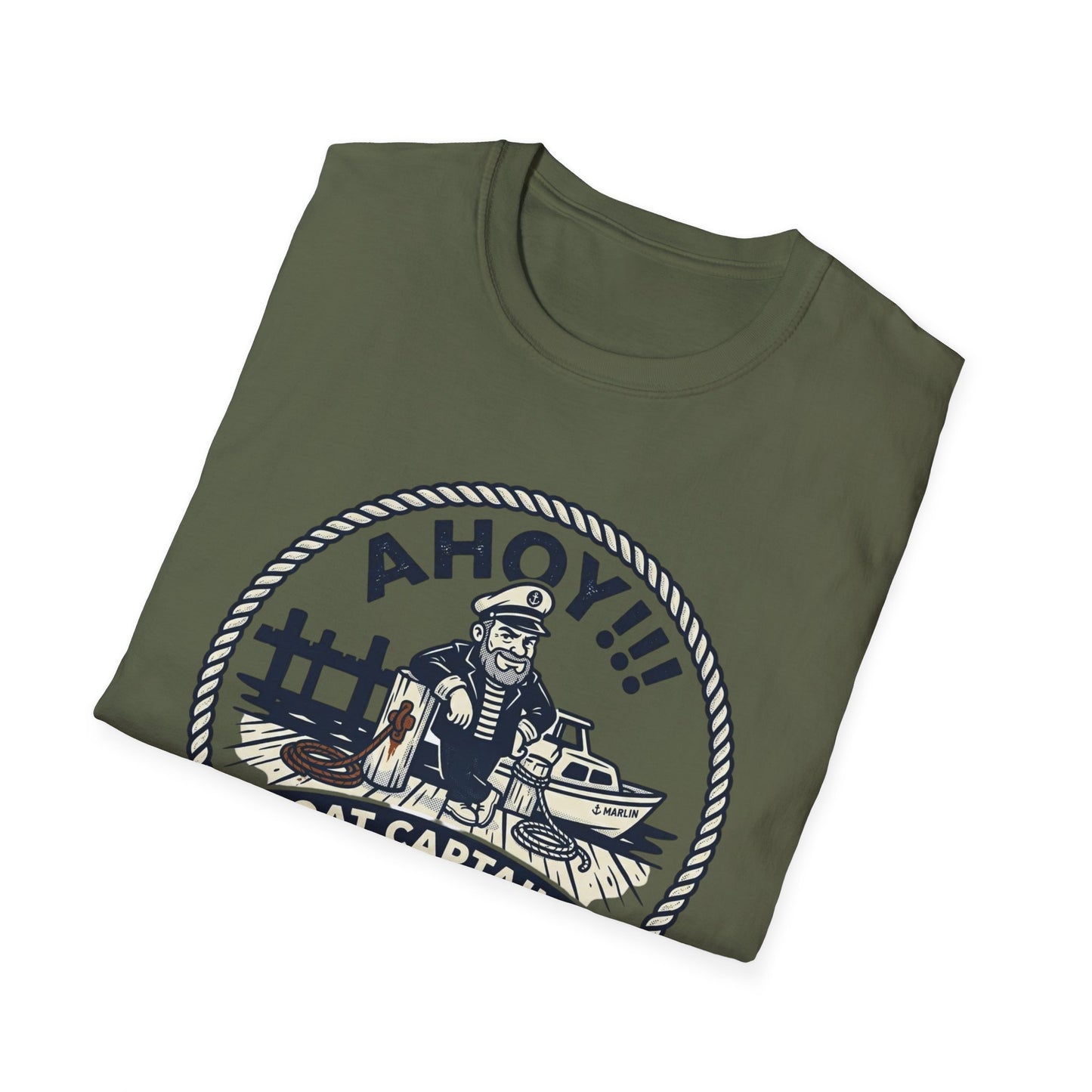 Ahoy Boat Captain T-Shirt — “Boat Captains With Short Tow Ropes” Nautical Graphic Tee
