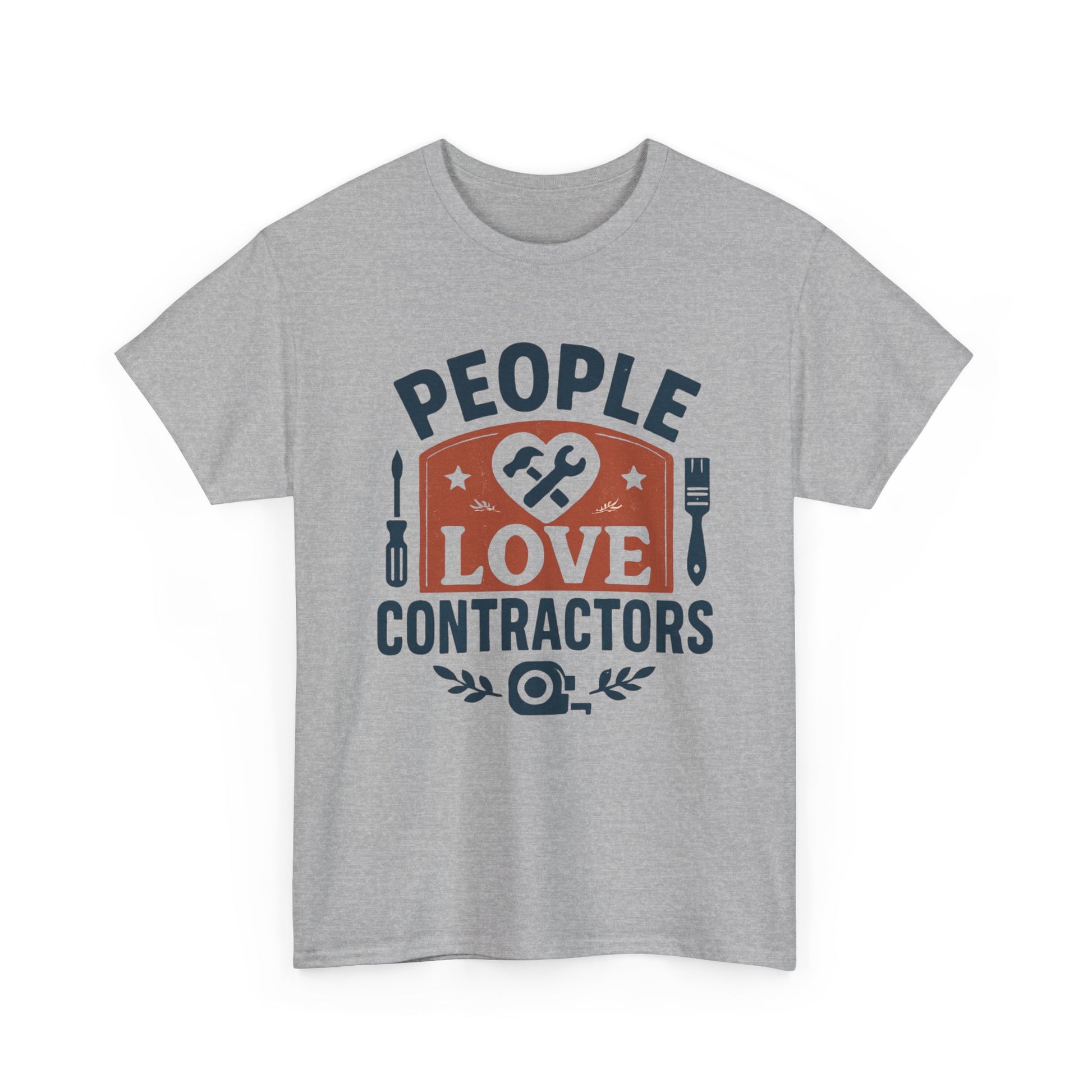 Contractor T-Shirt – "People Love Contractors" Graphic Tee Printify