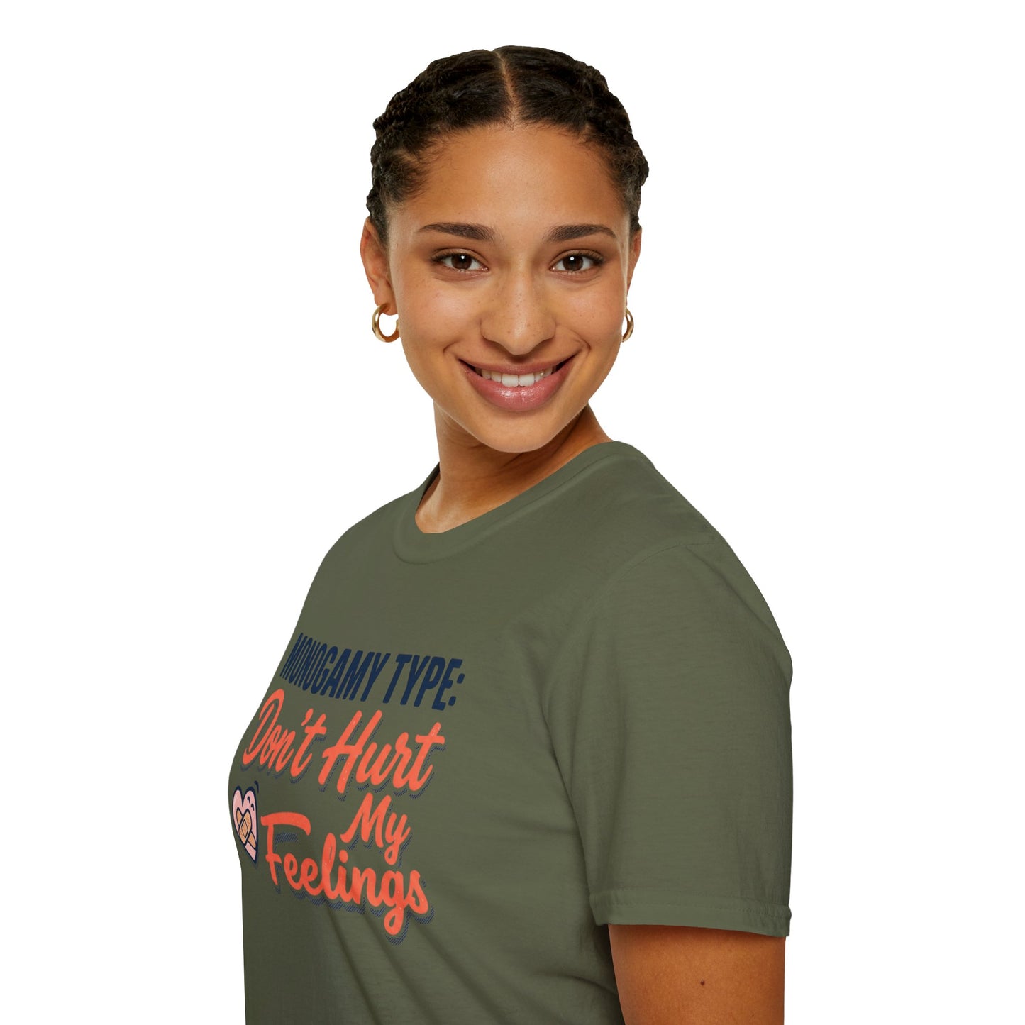 "Monogamy Type: Don't Hurt My Feelings" Graphic Tee Printify