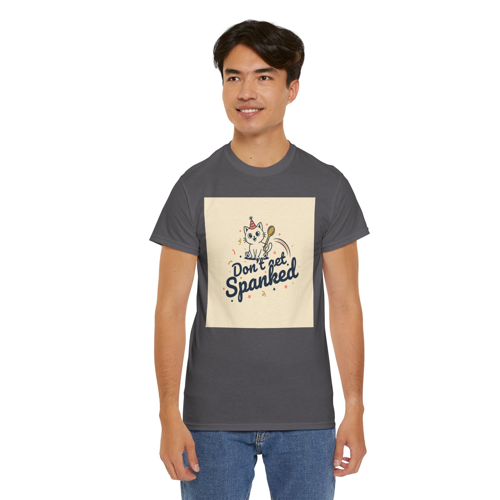 Don’t Get Spanked Cat Tee — Cute Retro Kitten Graphic T-Shirt Printify