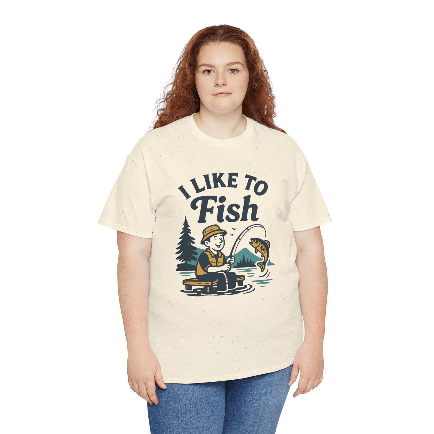 Fishing T-Shirt — "I Like to Fish" Vintage Outdoors Tee
