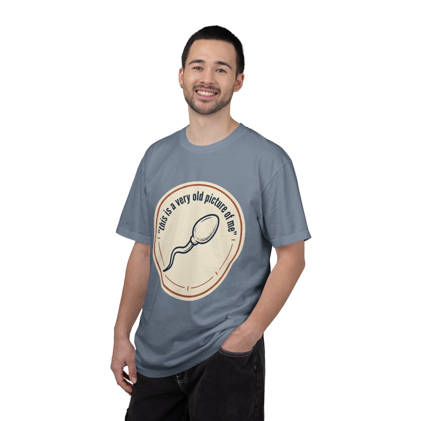 Vintage Sperm Graphic T-Shirt — "this is a very old picture of me"
