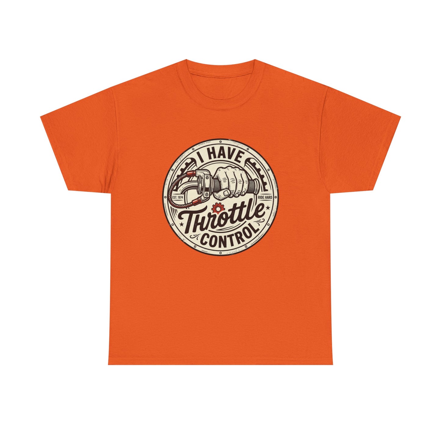 Throttle Control T-Shirt — "I Have Throttle Control" Vintage Motorcycle Tee