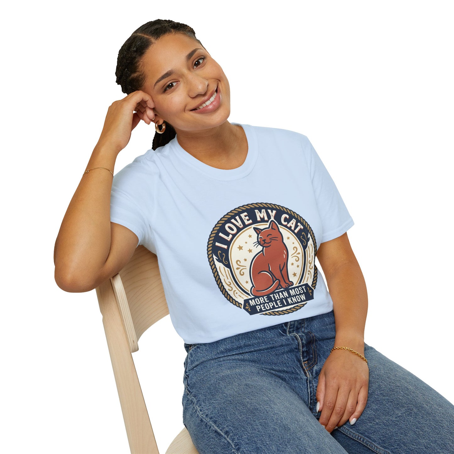 I Love My Cat T-Shirt — "I Love My Cat More Than Most People I Know" Cat Lover Tee