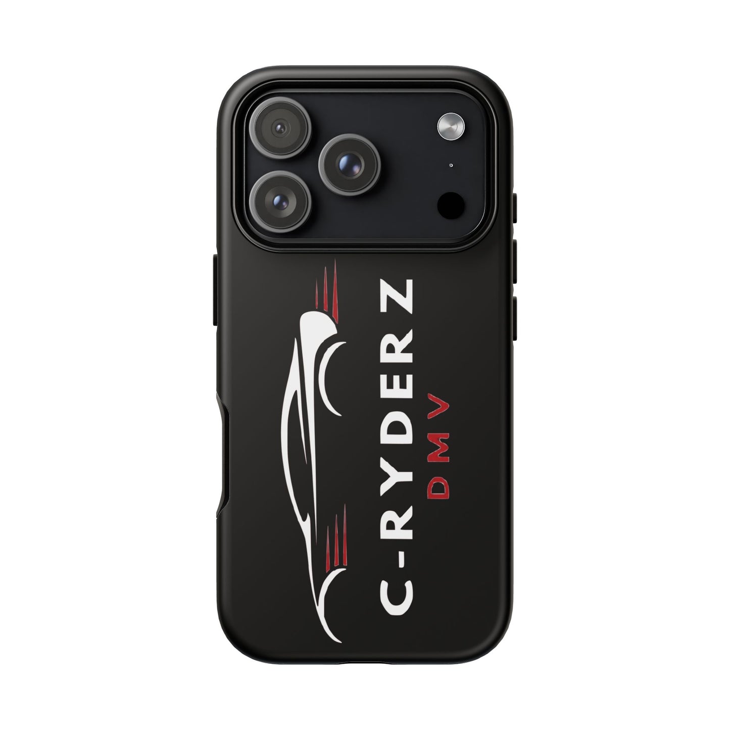 C-Ryderz DMV Black Slim Phone Case — Sporty Car Silhouette Protective Cover Printify