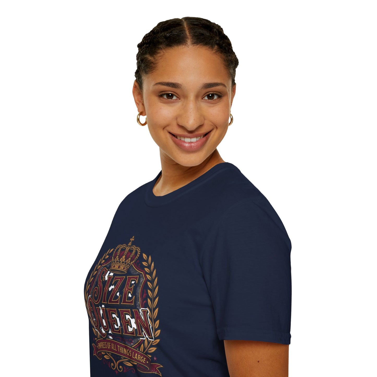 Size Queen T‑Shirt — Vintage Crown Graphic Tee Printify