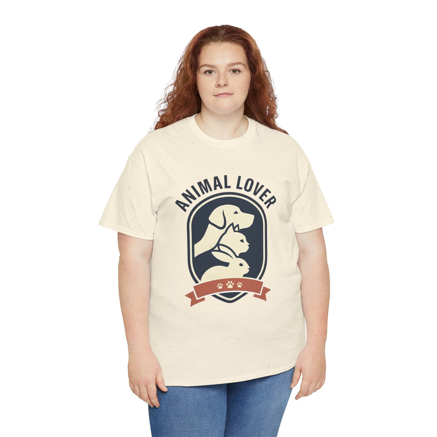 Animal Lover T-Shirt — Retro Pet Badge Tee (Dogs & Cats)