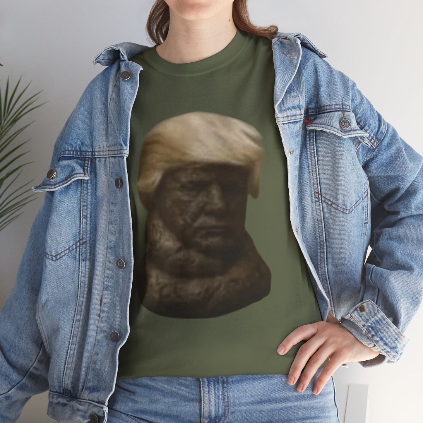 Graphic Tee — Bronze Bust Illustration T‑Shirt