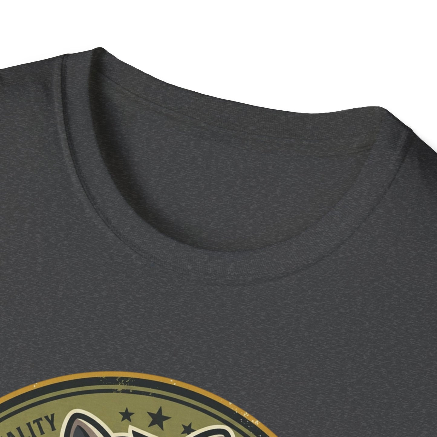 Raccoon Badge T-Shirt — "My Shit Doesn't Stink" Funny Graphic Tee Printify