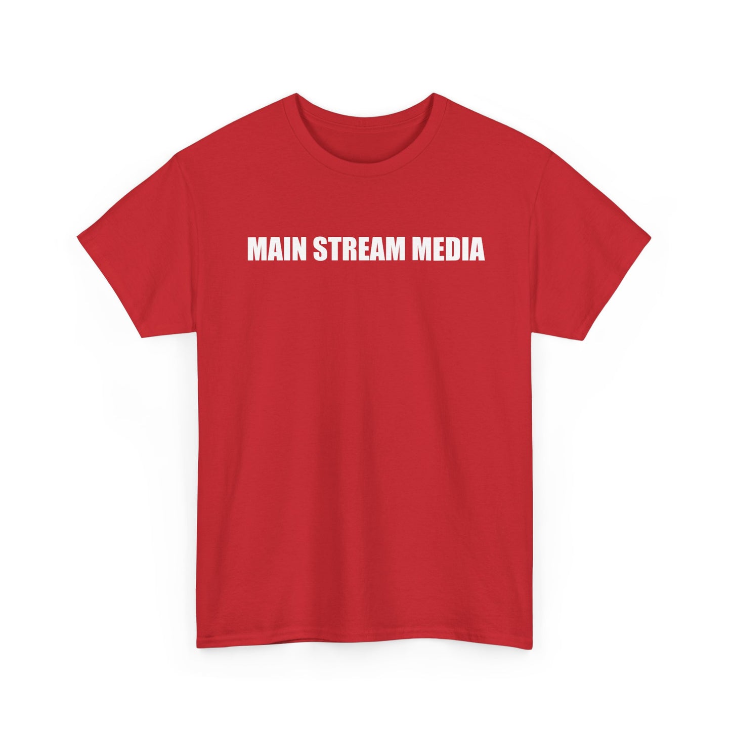 Main Stream Media Graphic Tee — Bold Statement Black T‑Shirt