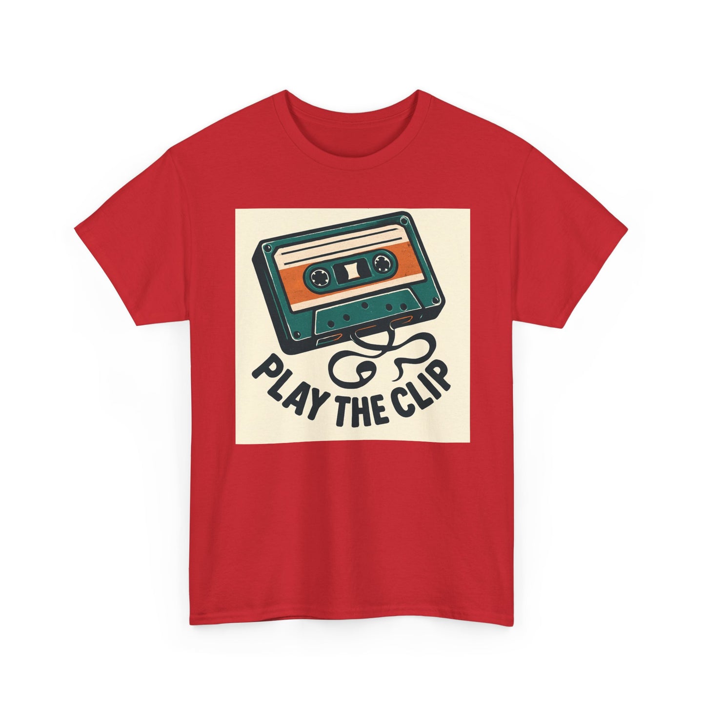 Cassette Tape 'Play the Clip' T-Shirt — Retro Music Tee Printify