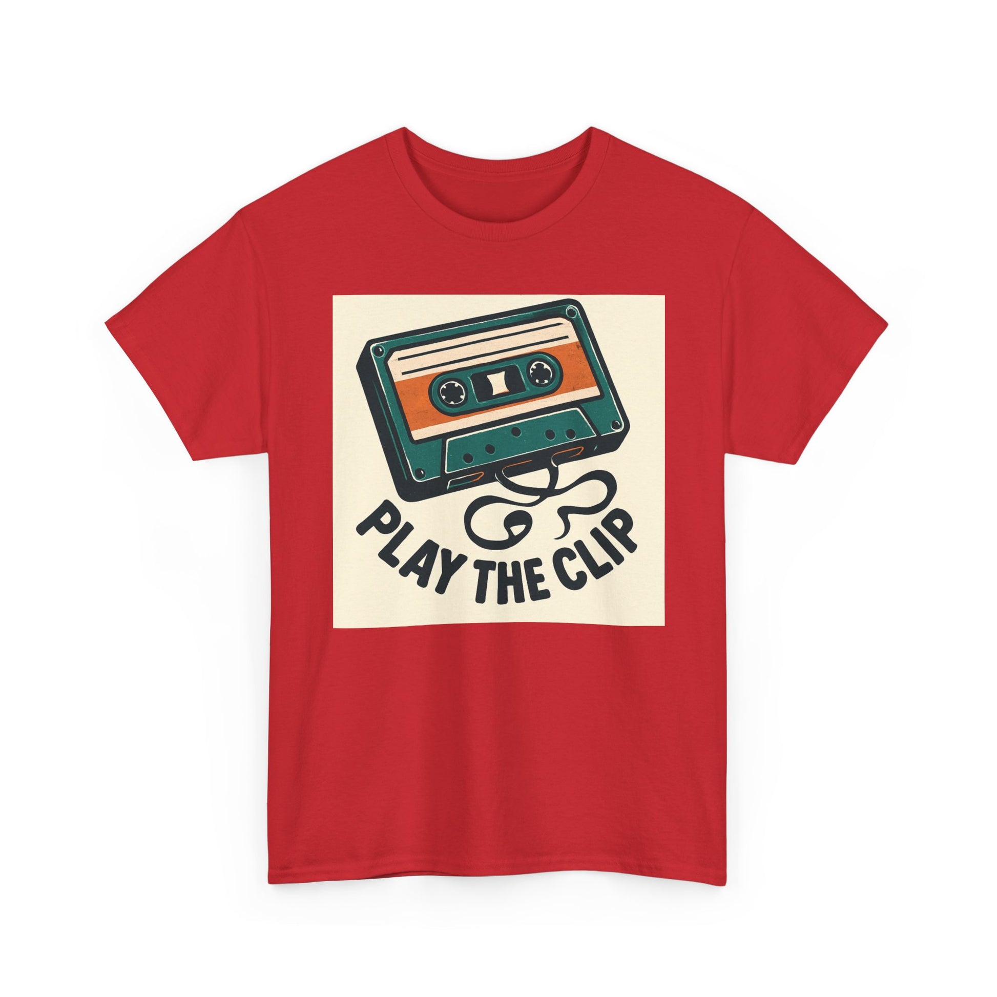 Cassette Tape 'Play the Clip' T-Shirt — Retro Music Tee Printify