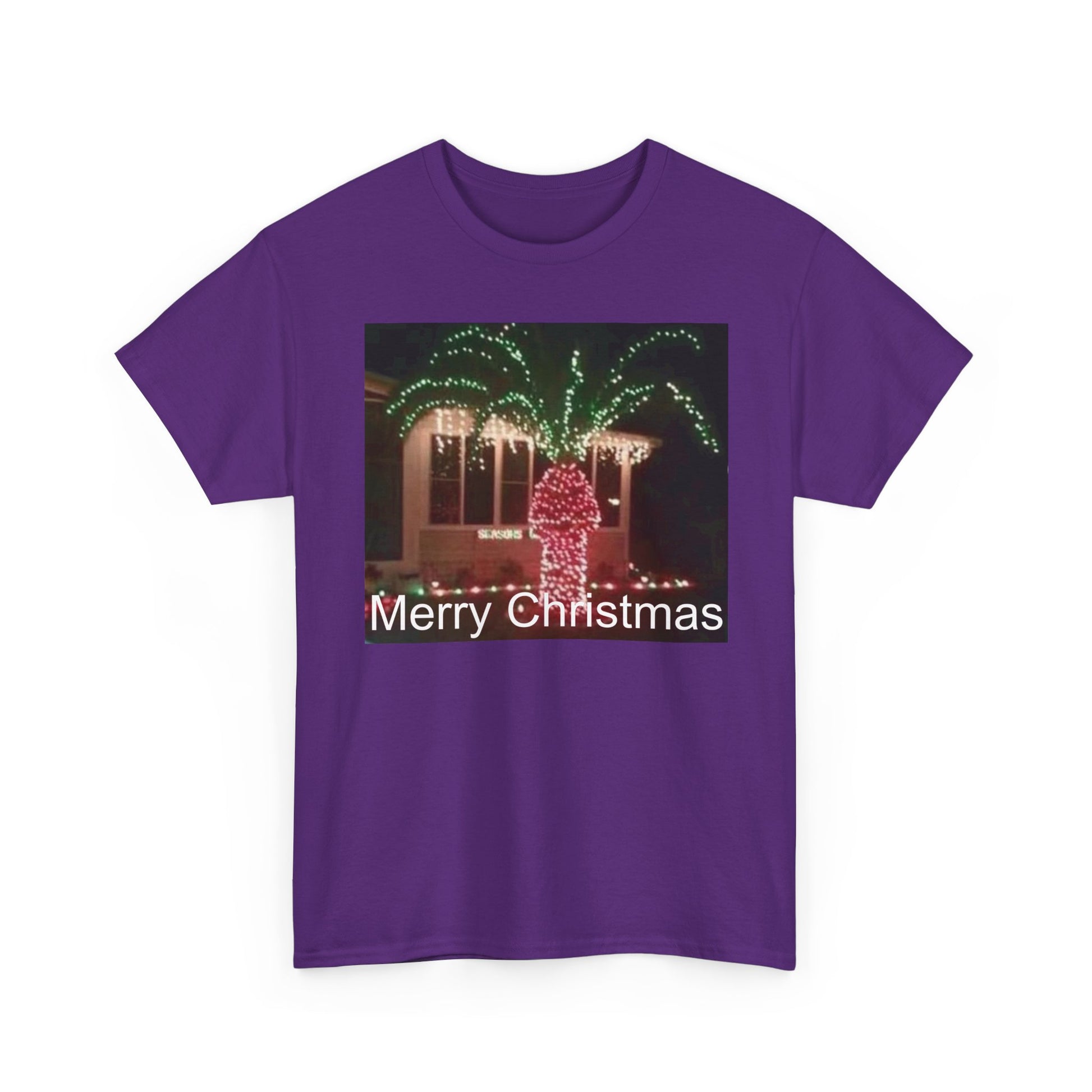 Christmas Lights Tee — 'Merry Christmas' Holiday Graphic T-Shirt Printify