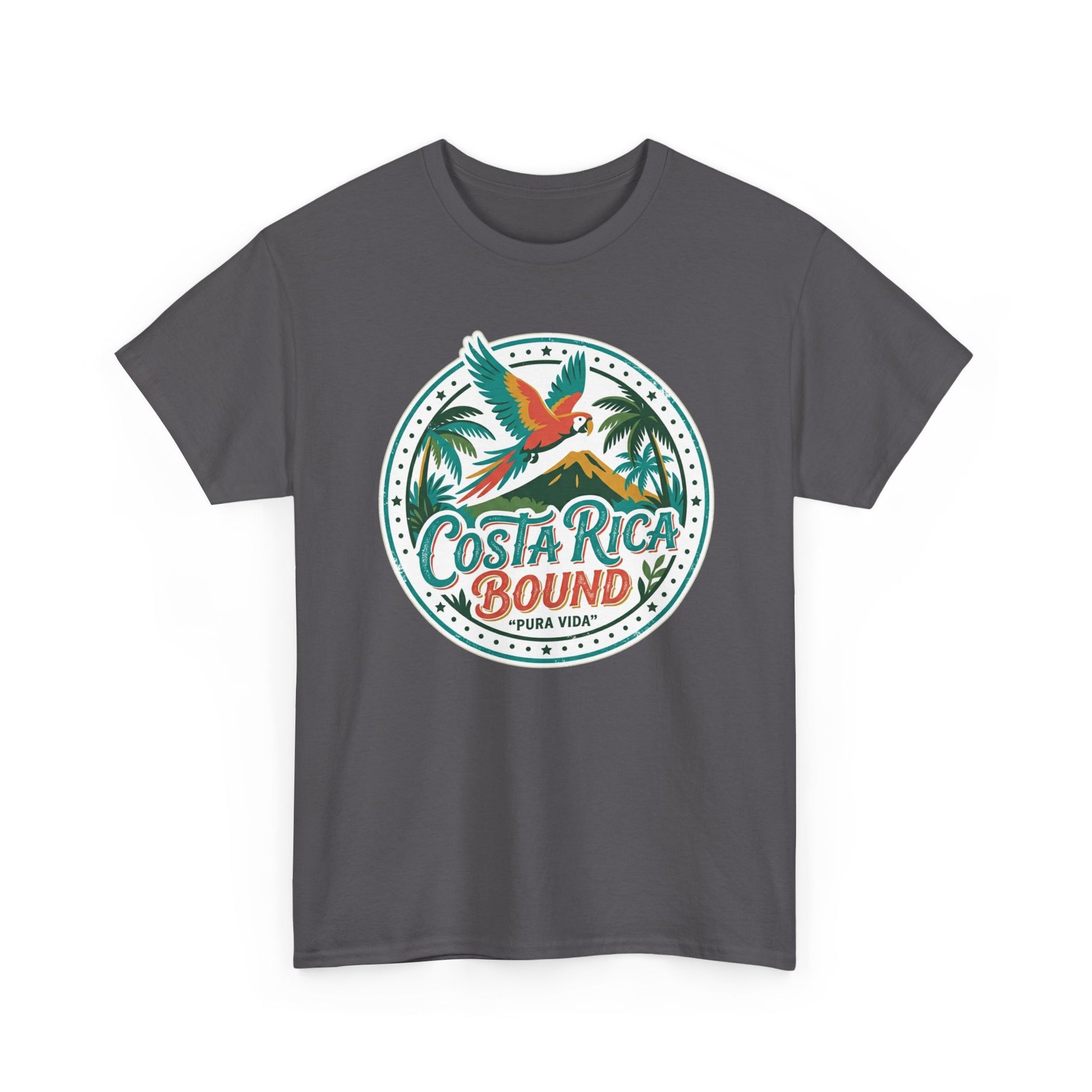 Costa Rica Bound T-Shirt — Tropical Parrot Travel Tee Printify