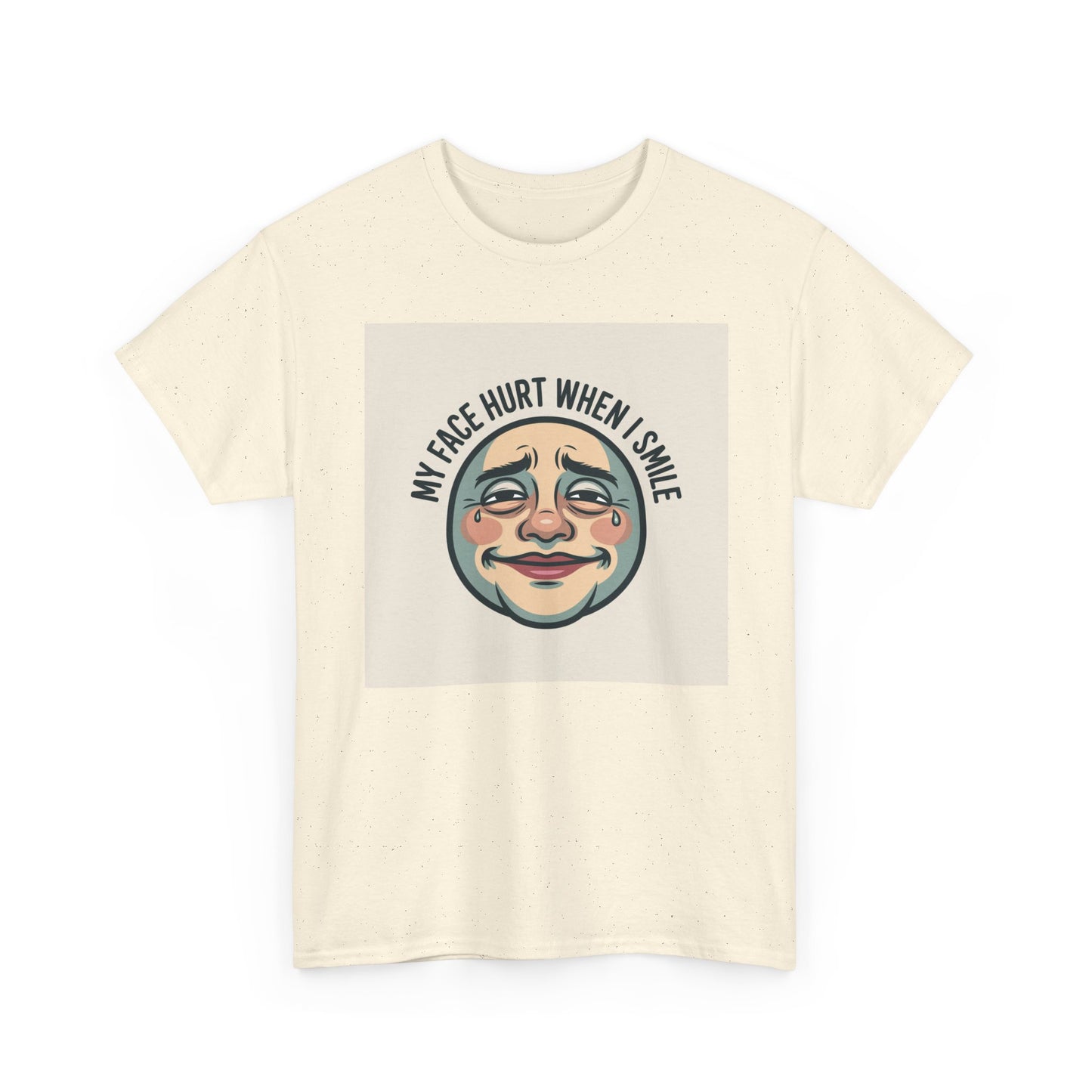 Graphic Tee — “My Face Hurt When I Smile” Vintage Sad Clown Laughing Design