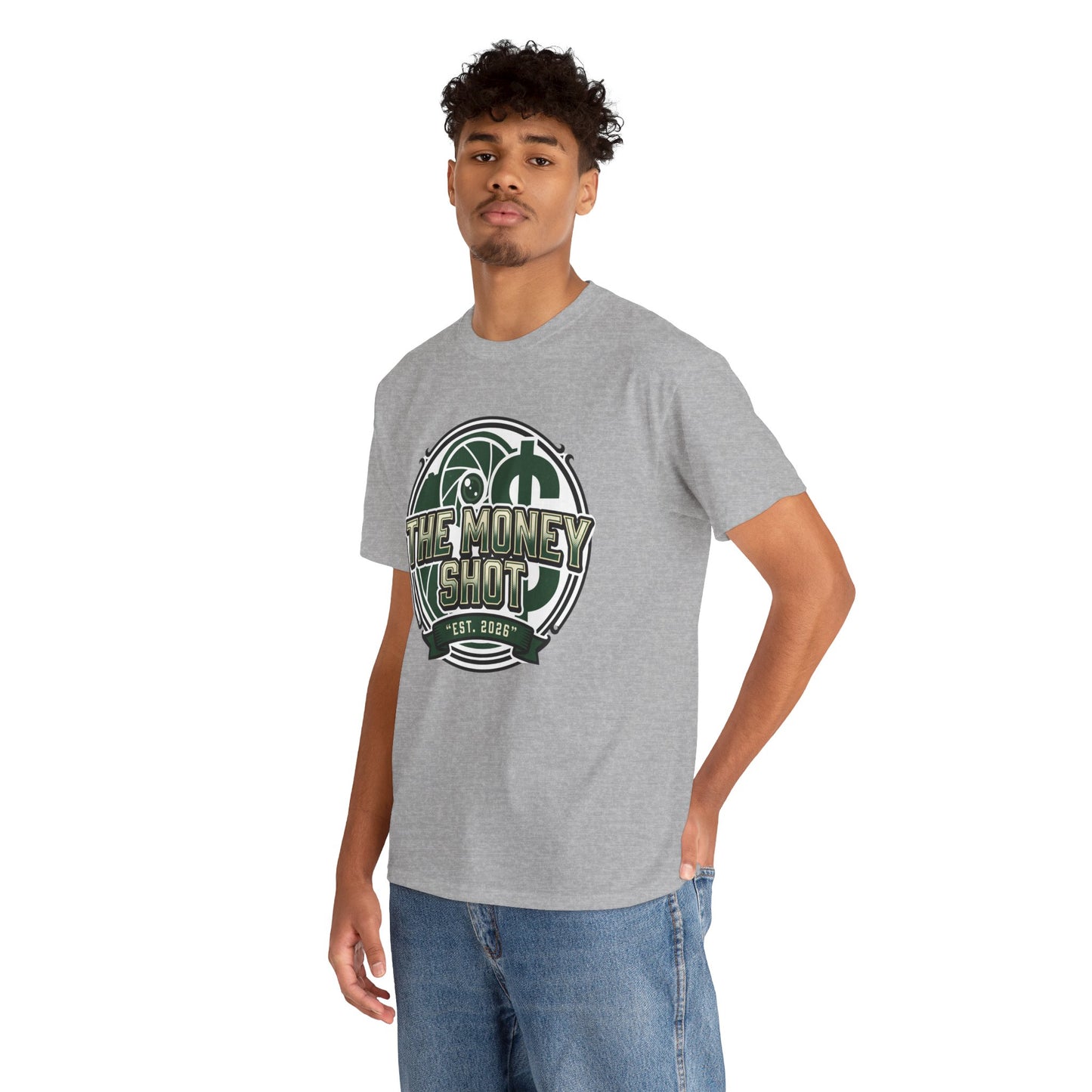 The Money Shot Graphic Tee — Retro Dollar Logo T-Shirt