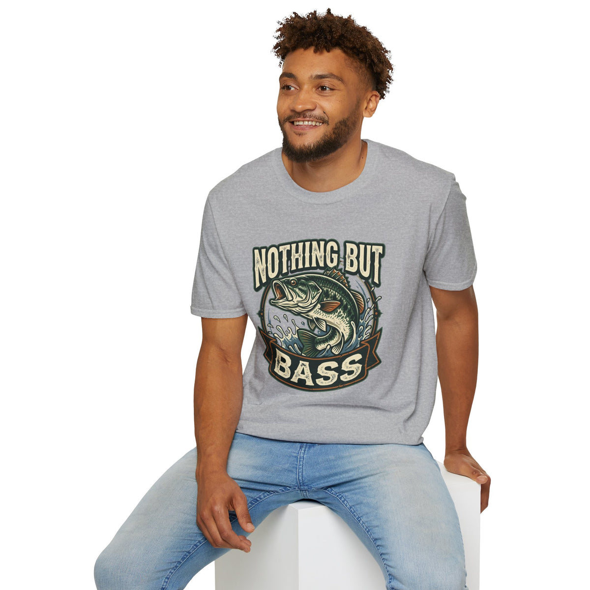 Nothing But Bass Fishing T-Shirt — Retro Largemouth Bass Graphic Tee