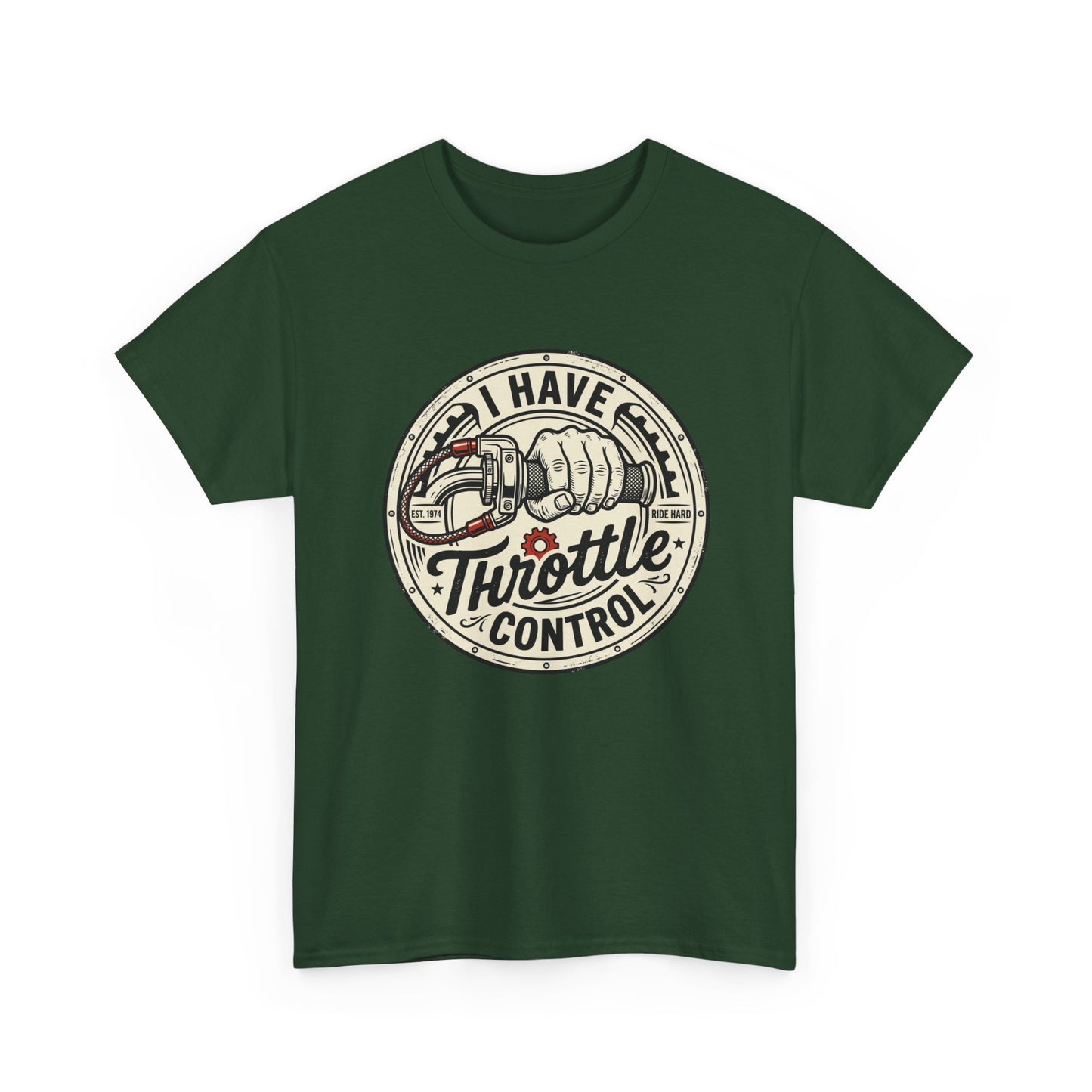 Throttle Control T-Shirt — "I Have Throttle Control" Vintage Motorcycle Tee