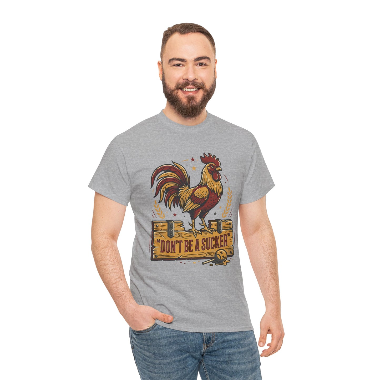 Rooster 'Don't Be a Sucker' Graphic Tee Printify