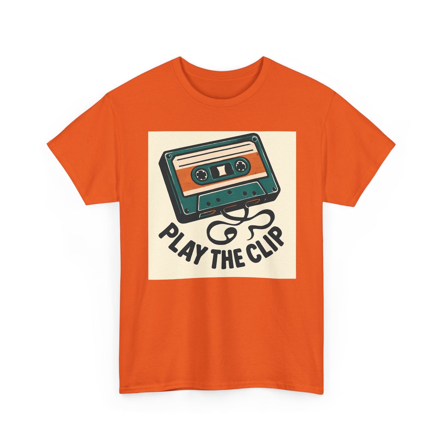 Cassette Tape 'Play the Clip' T-Shirt — Retro Music Tee Printify