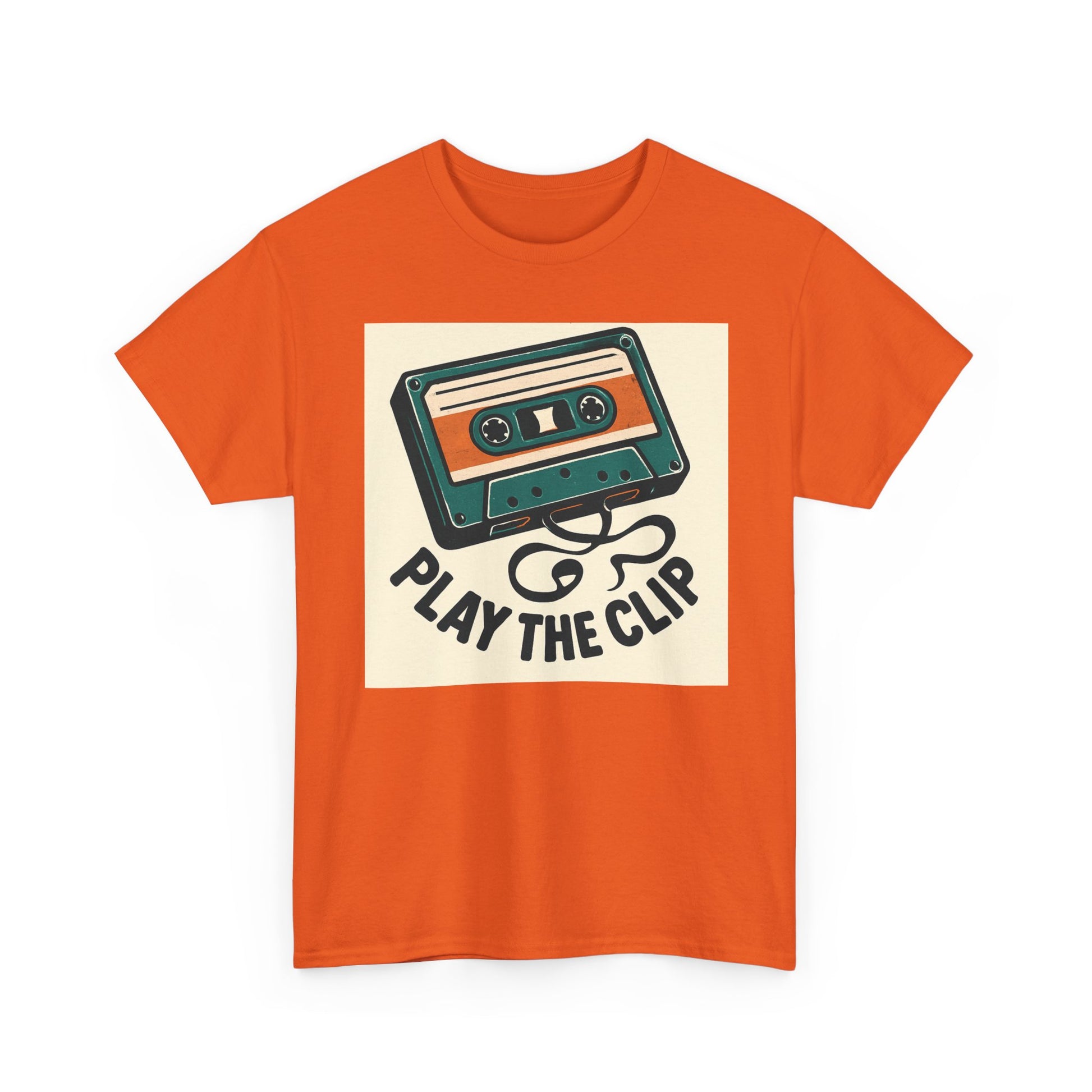 Cassette Tape 'Play the Clip' T-Shirt — Retro Music Tee Printify
