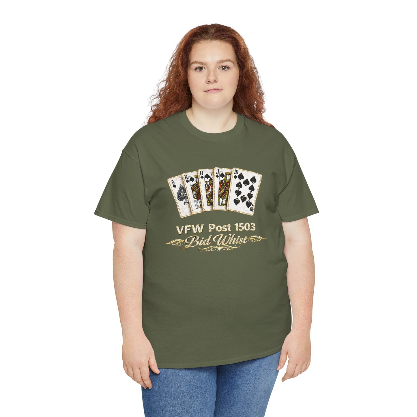 Veterans VFW Poker Night Tee – "VFW Post 1503" Playing Cards Design