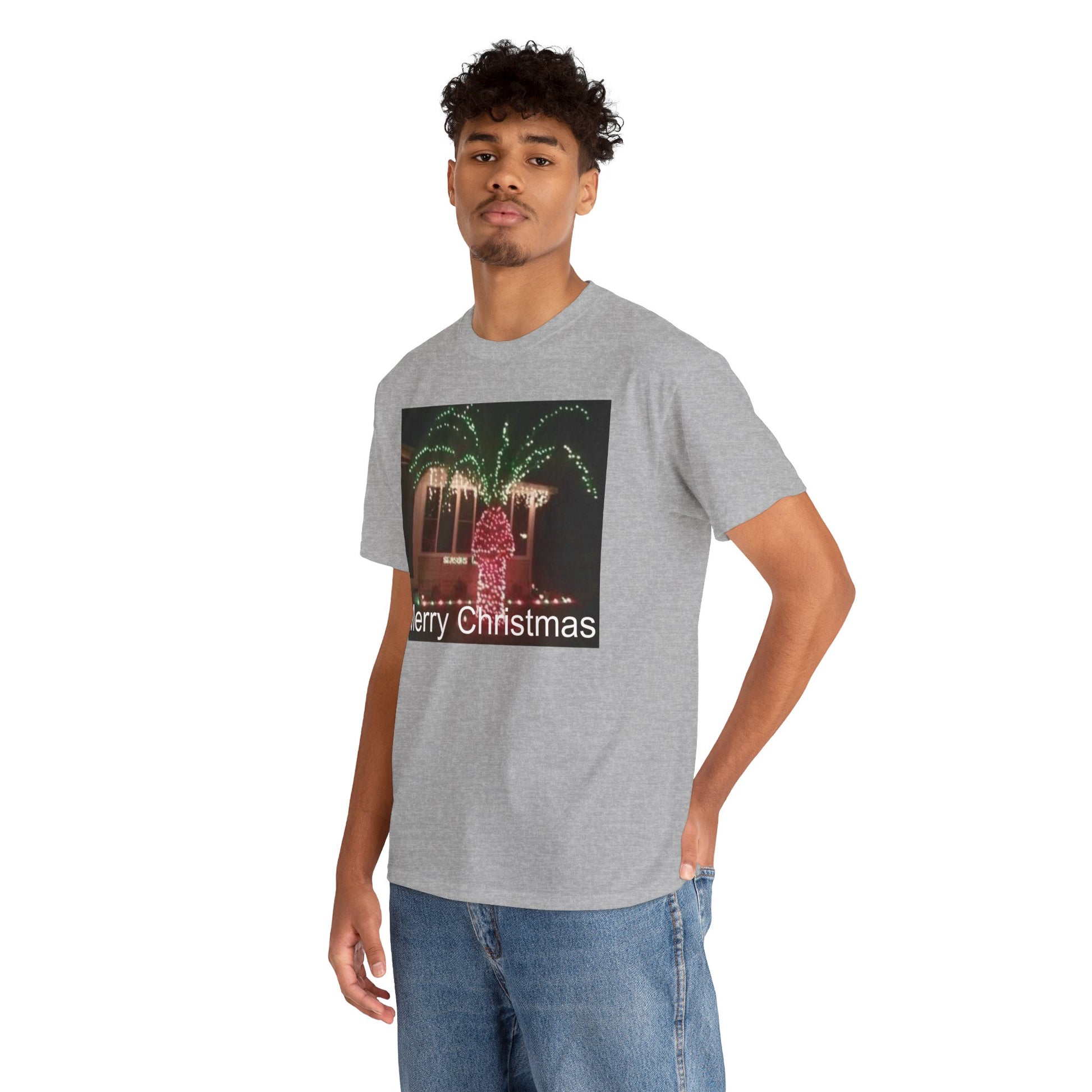 Christmas Lights Tee — 'Merry Christmas' Holiday Graphic T-Shirt Printify
