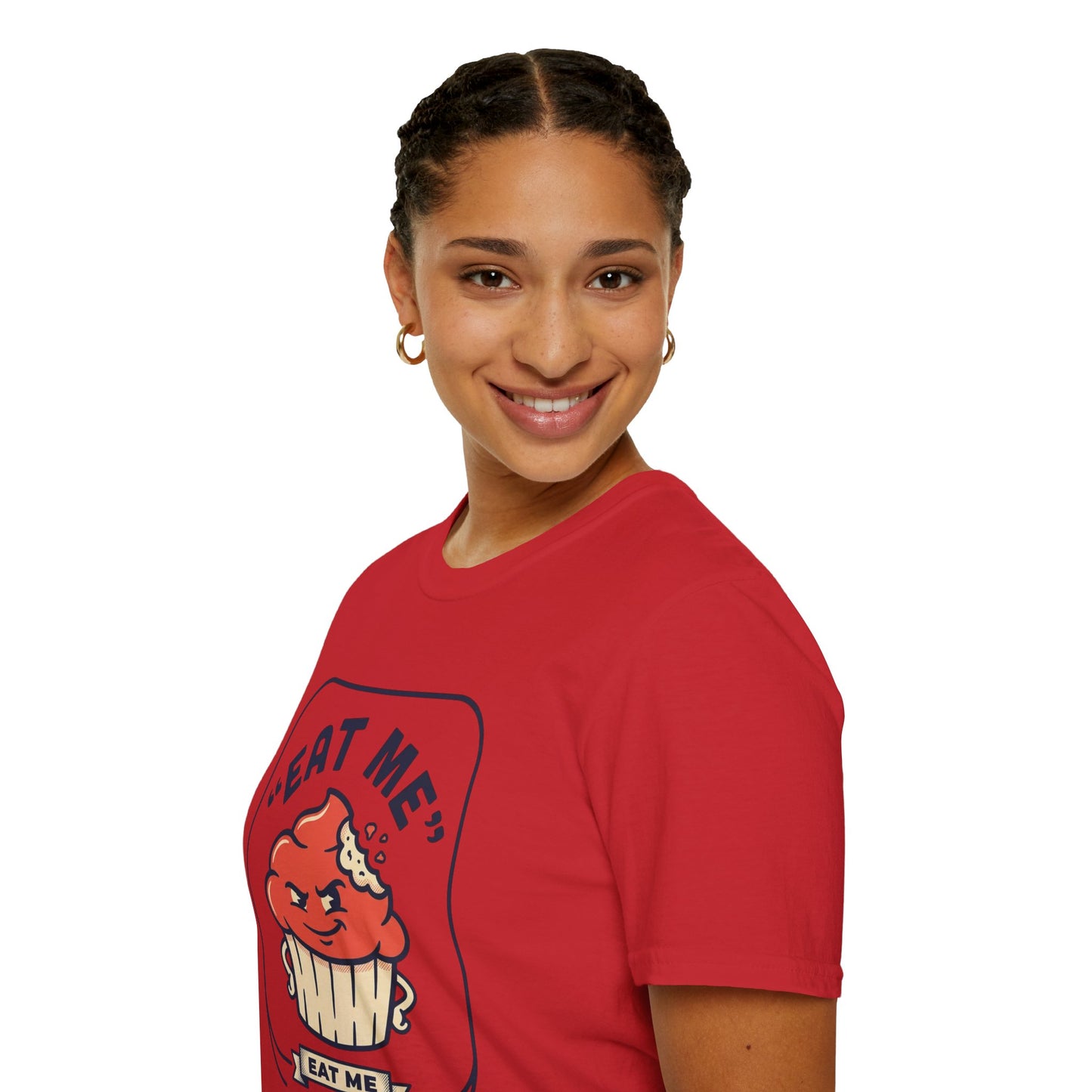 Cupcake Graphic T-Shirt — "Eat Me" Retro Dessert Tee