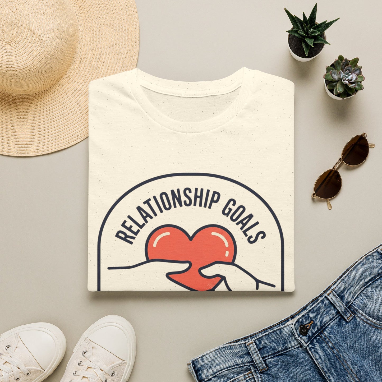 “Relationship Goals” Heart & Hands Graphic Tee (I Need a Planner)