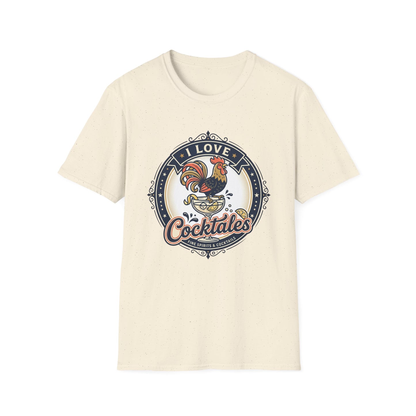 I Love Cocktales T-Shirt — Retro Rooster Cocktail Bar Tee