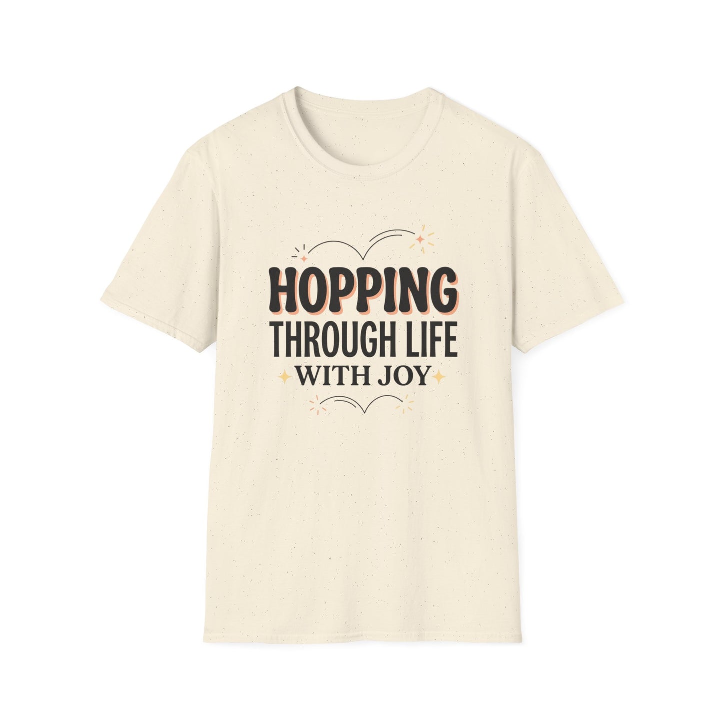 Hopping Through Life Tee — "Hopping Through Life with Joy" Inspirational Graphic T-Shirt